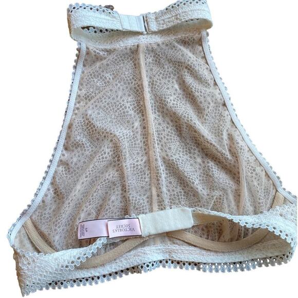 Victoria's Secret High Neck Halter Lace Bralette Size Small - Picture 7 of 11